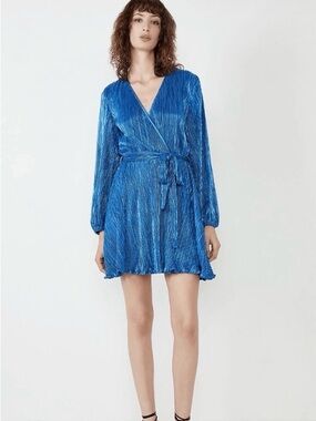 Bardot Belissa Wrap Mini Dress with Tie Waist